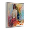 Stupell Industries Contemporary Female Pose Energetic Brush Strokes Black Framed Giclee Art - 3 of 4