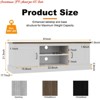 Living Room Farmhouse TV Stand for 65 Inch TVs Entertainment Center with Storage Cabinets - Ample Organized Storage - 3 of 4