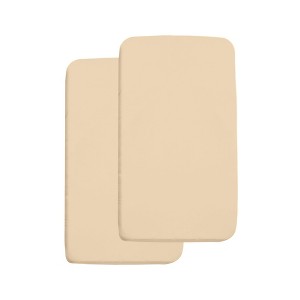 BreathableBaby All-in-One Fitted Sheet & Waterproof Cover, For 36" x 18" Cradle Mattress (2-Pack), Beige - 1 of 4