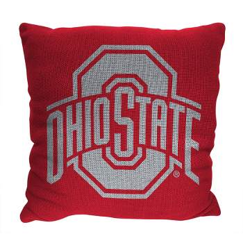 14"x14" NCAA Ohio State Buckeyes Double Sided Jacquard Decorative Pillow - 2pk