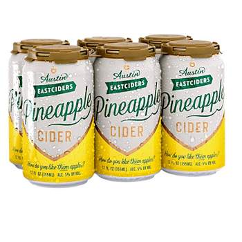 Austin Eastciders Pineapple Hard Cider - 6pk/12 fl oz Cans