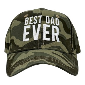 Best Dad Ever Hat Funny Sarcastic Fathers Day Graphic Novelty Cap - Crazy Dog Hat Gift for Dad Camo Standard - 1 of 4