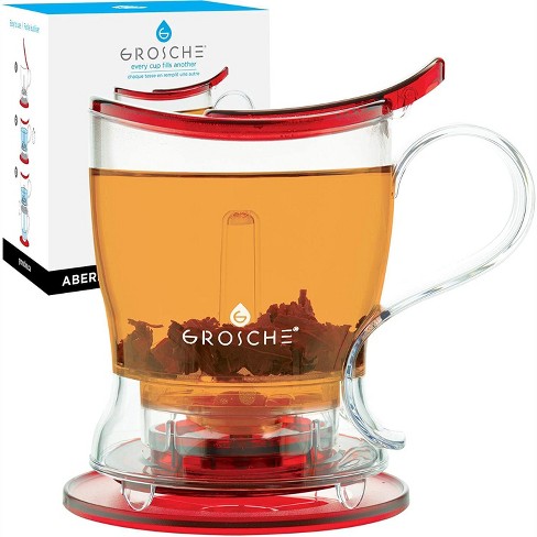Groscshe Aberdeen Smart Tea Maker And Tea Steeper, Red, 17.7 Fl Oz. Bottom  Dispensing Tea Pot : Target
