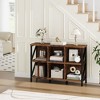 Storage Organizer, Bookshelf, Industrial Style, with Metal Frame, Wooden Storage Bookshelf, for Living Room, Office, Bedroom - 4 of 4