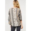 Women's Floral Ornate Duster Blouse - PROMESA - 3 of 3