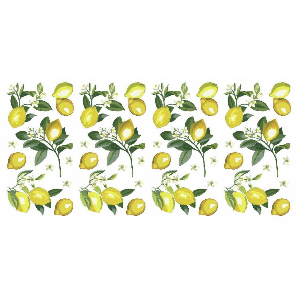 Photos - Other interior and decor Roommates Lemon Peel and Stick Wall Decal Yellow/Green  