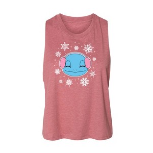 Women's Pokémon Squirtle And Snowflakes Graphic Racerback Tank - Heather Mauve - Small - 1 of 2