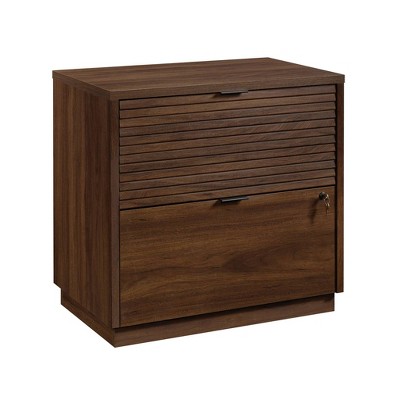 2 Drawer Englewood Lateral File Cabinet Spiced Mahogany - Sauder: Home Office, MDF Construction, Lockable
