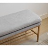 Cesicia Linen Upholstered Storage Shoe Bench, Modern Bedroom Bench with Metal Legs for Living Room, Entryway - 2 of 4