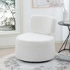 29.13" W Swivel Chair With 360° Silent Rotating Base Modern Accent Round Swivel Barrel Chairs, Wide Swivel Chair - 2 of 4