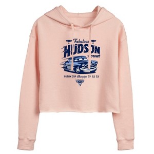 Women's - Disney - Fabulous Hudson Hornet Piston Cup Champion Cropped Graphic Hoodie - 1 of 3