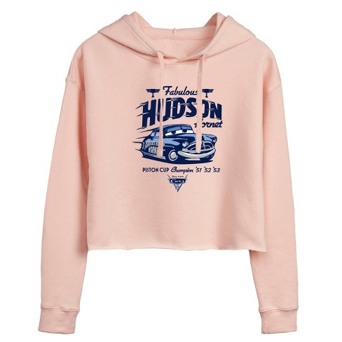 Women's - Disney - Fabulous Hudson Hornet Piston Cup Champion Cropped Graphic Hoodie - image 1 of 3