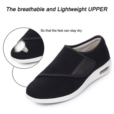 Женские кроссовки Garvee Diabetic Shoes for Women Wide Width Elderly Shoes Adjustable Closure Lightweight Swollen Feet Walking Sneakers,Black - 6 — фото 3