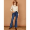 Allegra K Women's Vintage High Waist Stretch Denim Bell Bottoms Jean Pants - image 3 of 4