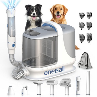 Oneisall BM3 Pet Grooming Vacuum Kits- 13000Pa, 3L Dust Cup, 7 Tools w/ Clippers & Brush, 3 Suction Levels, for Dogs&Cats
