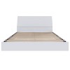 Paris Platform Bed with Headboard White - Nexera - image 3 of 4