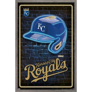 Trends International MLB Kansas City Royals - Neon Helmet 23 Framed Wall Poster Prints - 1 of 4