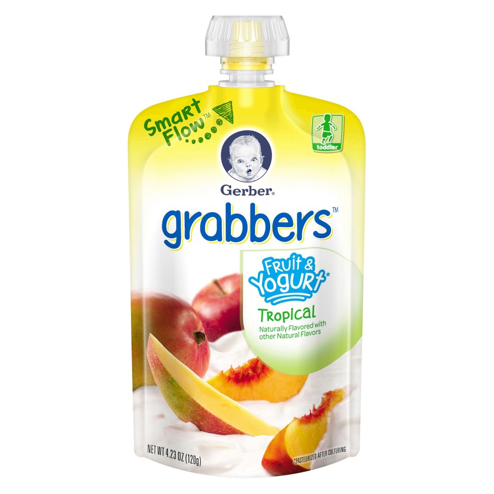 UPC 015000046422 product image for Gerber Graduates Grabbers Fruit & Yogurt Tropical 4.23 oz | upcitemdb.com