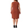 Agnes Orinda Women's Plus Size Office Club Classic Boat Neck Sleeveless Bodycon Dresses - 4 of 4