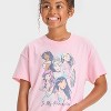 Girls' Princess Short Sleeve Graphic T-Shirt - Pink - 2 of 4