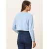 INSPIRE CHIC Women's Solid Open Front Curved Hem Stretchy Fabric Crop Bolero Shrug - 4 of 4