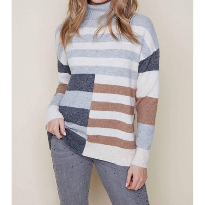 Women's Striped Knit Sweater - Renuar