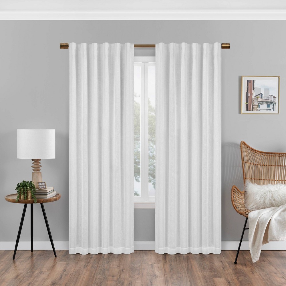 Photos - Curtains & Drapes Eclipse 95"x50" Nora Solid Absolute Zero Blackout Curtain Panel White  
