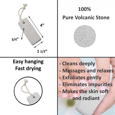 Small Taupe Pumice Stone with Durable String for Exfoliating
