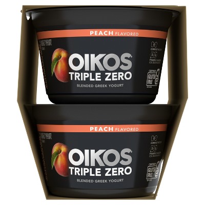 Oikos Triple Zero Peach Greek Yogurt - 4ct/5.3oz Cups_7