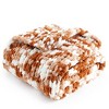 Amelie Home Chunky Knit Blanket Throw,Handmade Chenille Cable Knitted Crochet Throw Blanket,Throw - 4 of 4