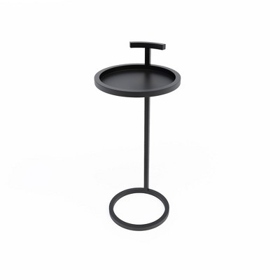 Camden Black and Gold Metal Round Side Table