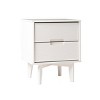 GlasFlength Nightstands Modern Nightstand Bedroom Nightstand Elegant Bedside Table with 2 Drawers for Living Room, White, 20"*16"*24" - 4 of 4