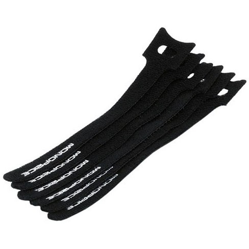 Monoprice Hook And Loop Fastening Cable Ties, 6in, 10 Pcs/pack
