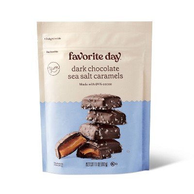 Dark Chocolate Sea Salt Caramels - 11oz - Favorite Day™