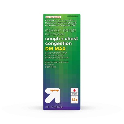 Cough & Chest Congestion DM Liquid - Raspberry Menthol - 8 fl oz - up & up™