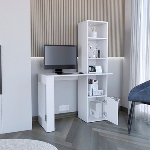 NicBex Bookcases for Living Room 6-shelf Home Writing Desk Unit Bookshelf for Home Office, and Bedroom Storage - 1 of 4