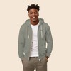 Dalix Astronaut Embroidered Hoodie Fleece Sweatshirt Zip Front Mens - 3 of 4