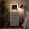 Famapy White Vanity with LED - Lit Mirror,Drawers & Movable Stool,3 - Light ModesNightstand, Computer & Study Desk - 3 of 4