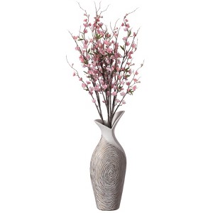 Uniquewise Peach Artificial Cherry Blossom Branch Stem for Home Decoration and Wedding Craft - 1 of 4
