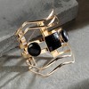 SOHI Women's Onyx Black The Cleo Cuff Bracelet - 2 of 4