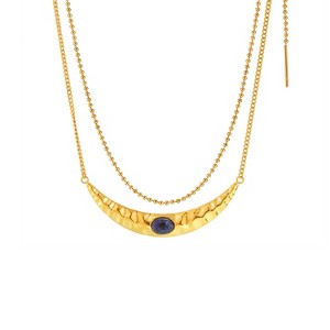 Plated Charm Necklace for Women - HTUTWOO™ 18K Gold Pendant Necklace, for Everyday Birthday Holidays Gifts - 1 of 4