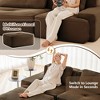 QingMoon 117" L-Shaped Sectional Sofa, Corduroy 3-Seater Couch with Pearl-like Piping and Tufted Design for Living Room and Apartment, No Assembly - 4 of 4