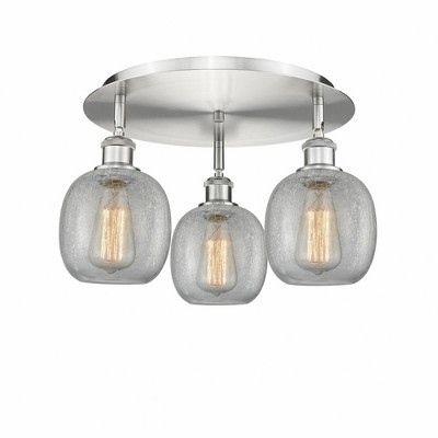 Belfast - 3 Light Flush Mount In Industrial Style-9.5 Inches Tall and 17.75 Inches Wide