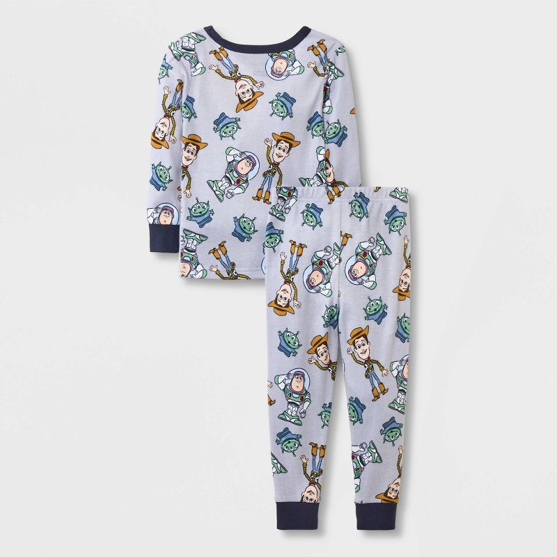 Toddler Boys' 4pc Disney Toy Story Snug Fit Pajama Set - White, 2 of 5