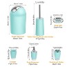 NewHome"6-Piece Bathroom Accessories Set: Soap Dispenser, Toothbrush Holder, Tumbler, Soap Dish & More"Aqua,GRN&PPL - 2 of 4