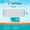 Hurricane 16 Pack HF7470-04 Advanced Pool Filter Cartridge Replacement for PCC80, Unicel C-7470, Filbur FC-1976, Pentair Clean & Clear 320 - 3 of 4