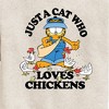 Boys' - Garfield - Just A Cat Who Loves Chickens Graphic Long Sleeve Fleece Sweatshirt - 2 of 4