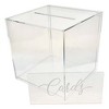 OnDisplay 10" Luxe Acrylic Clear Wedding Card Money Box w/Hinged Lid and Removable Sign - image 3 of 4