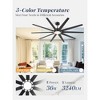 Arceso 92" Industrial Modern Ceiling Fan with LED Light and Remote for Indoor - 3 of 4