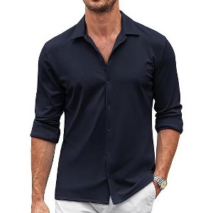 COOFANDY Men's Casual Button Down Wrinkle Free Dress Shirt - 1 of 4